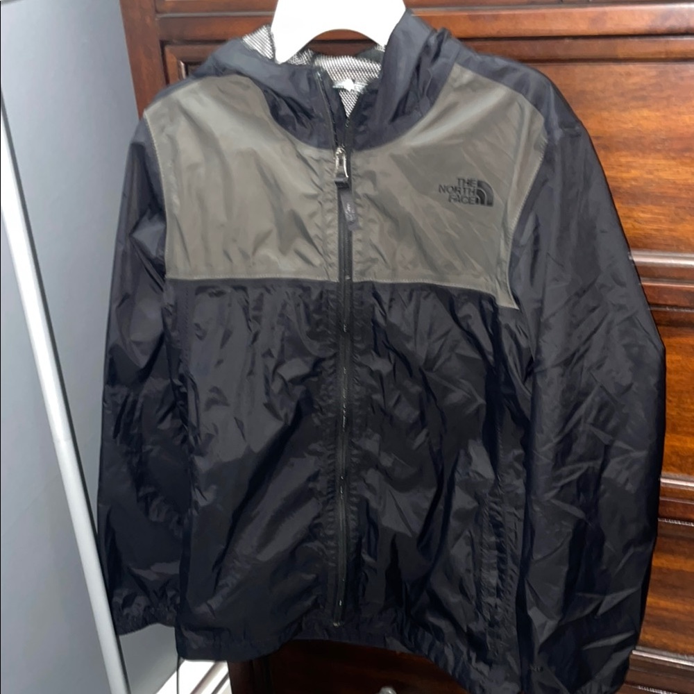 The North Face Kids' Black and Gray Windbreaker